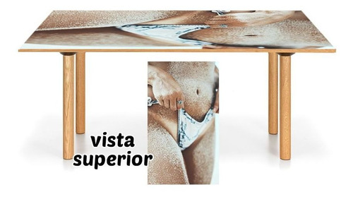 Vinilo Para Mesa Mujer Sexy Modelo Fotografia Bikini M20