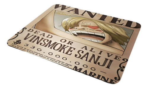 Mousepad Gamer One Piece Sanji Anime Alta Qualidade