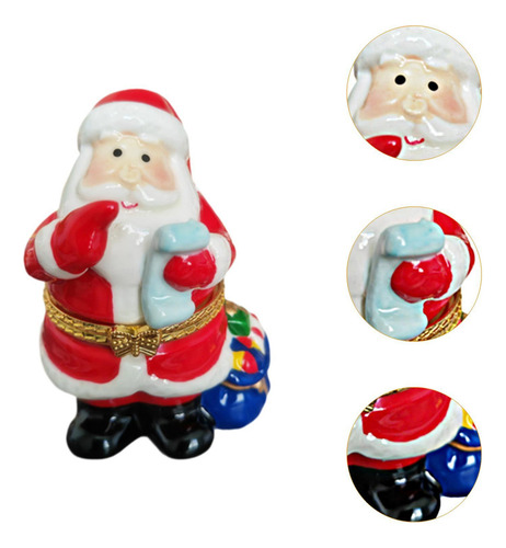 3 Joyero Navideño Con Bisagras Para Decoración Papá Noel