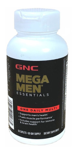 Megamen Soporte Diario Gnc 60 Caplets Vitaminas Suplemento 