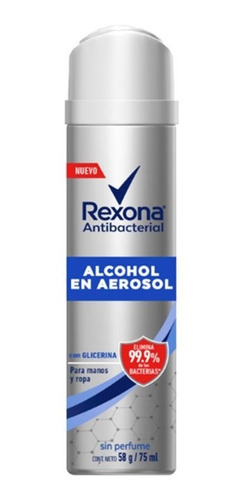 6 Un Rexona Antibacterial Alcohol En Aerosol Para Manos 75ml