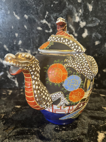 Tetera Antigua En Porcelana Japonesa Satsuma (Usado)
