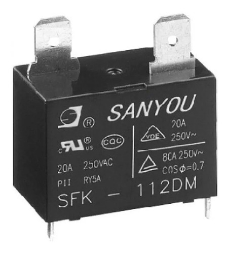 Relay De Poder Para  Tarjeta De Minisplit 12v 20a Sfk-112dm