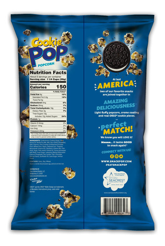 Cookie Pop Palomitas De Maíz Oreo 5.25 Oz Con 2 Piezas