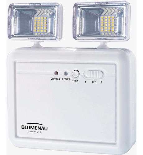 Luminária de emergência Blumenau Iluminação 0391000 LED 15 W 100V/240V branca