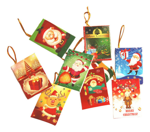 50 Unidades De Mini Cartões Comemorativos De Natal Com Padrã
