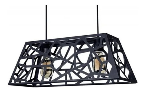 Lampara Colgante Merida 2 Luces E27 Diseño Trapecio Apto Led