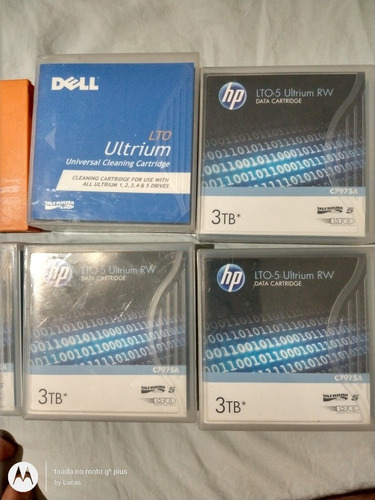 Lote Com 6 Fitas Hp Lto-5 Ultrium Rw 3.0 Tb Léia O Anúncio (Usado)