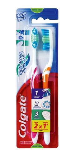 Colgate Cepillo Dental Triple Acción Blancura Medio