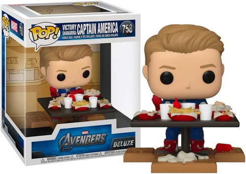 Funko Pop! Deluxe, Marvel: Serie de Vengadores Victory Shawarma, Capitán América, figura 4 de 6