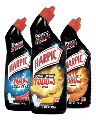 Harpic Gel Limpiador Desinfectante Inodoro 750ml  Variedades