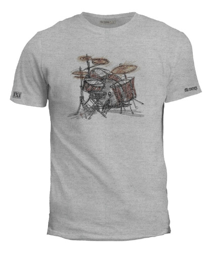 Camiseta Batería Instrumento Musical Inp Hombre Igk 