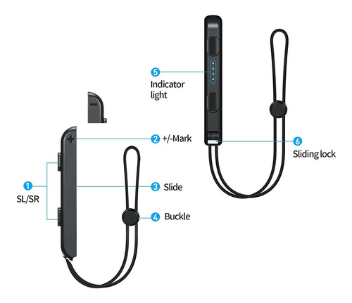 Correa De Muñeca Para Interruptor Joycon - 1 Par De Accesori