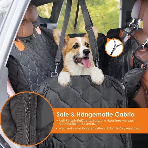 URPOWER Funda de asiento de automóvil para perro, para asiento trasero,  impermeable, hamaca de automóvil, funda de asiento para perro con ventana  de