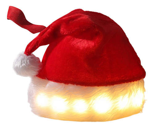 Gorro Navideño Led Para Disfraz De Papá Noel De Felpa, Acces