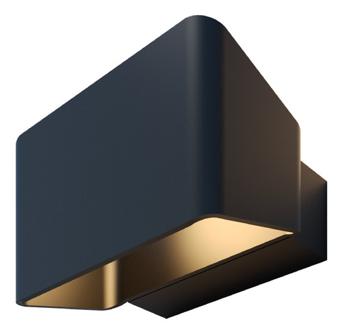 Lámpara Arbotante Box Negro, 3w, Luz Cálida, Interior