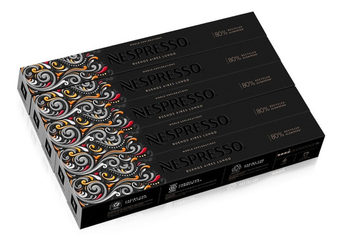 Capsulas De Café Nespresso Pack Buenos Aires Lungo X50
