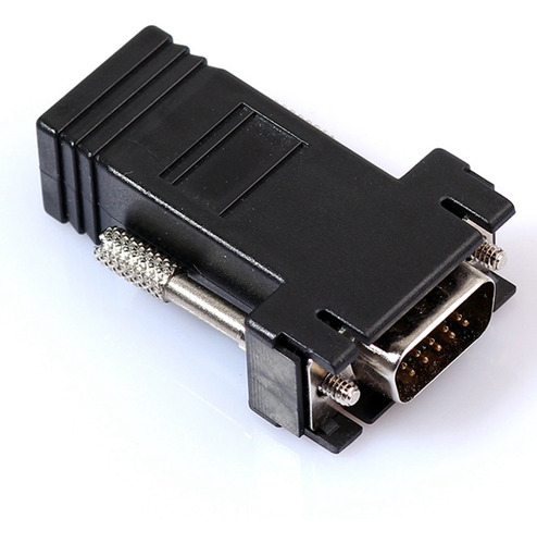 10 Unidades De Extensor Rj45 A Vga Macho A Red Lan Cat5 Cat6