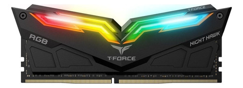 Memoria RAM T-Force Night Hawk RGB gamer color black 16GB 2 Team Group TF1D416G3200HC16CDC01