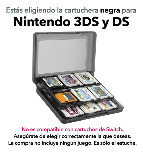 Estuche De Cartuchos 24en1 Para Nintendo 3ds 2ds Ds Switch