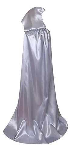 Disfraces De Capa Con Capucha De Halloween Plateada Talla M