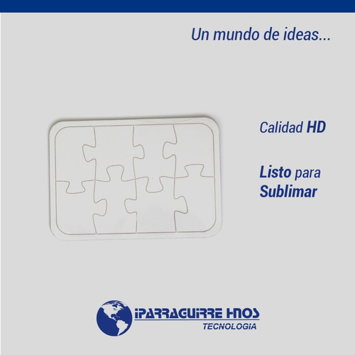 Rompecabezas A4 8 Piezas Para Sublimar Madera Hd - 27x19