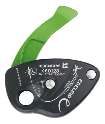 Dispositivo Para Descenso Controlado Cuerda 10 A 12 Mm Eddy Black/green