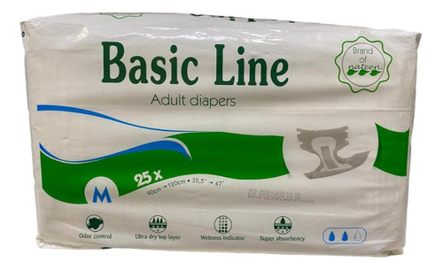 Pañal Adulto Nateen Basic Line Talla M - X25 