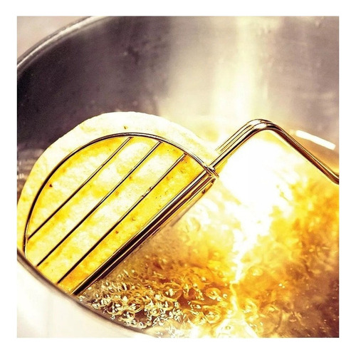. Taco Shell Maker Prensa Tortilla Freidora Pinzas Acero.