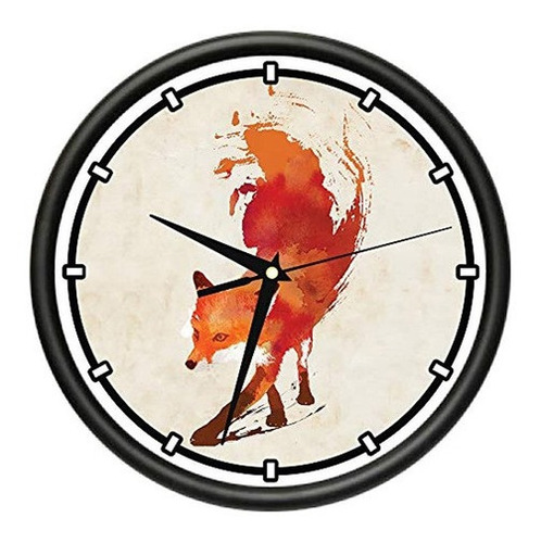 Reloj De Pared De Diseño Vulpes Fox | Movimiento De Precisi