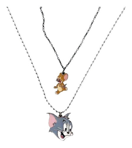 Collar Tom Y Jerry-cadena Para Pareja, Pololos, Novios