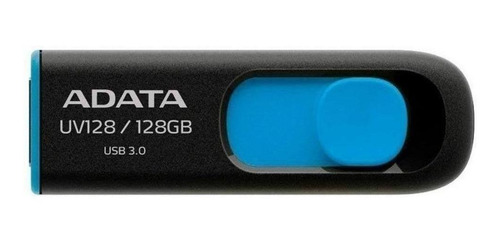 Imagen 3 de 3 de Memoria USB Adata UV128 128GB 3.2 Gen 1 negro y azul