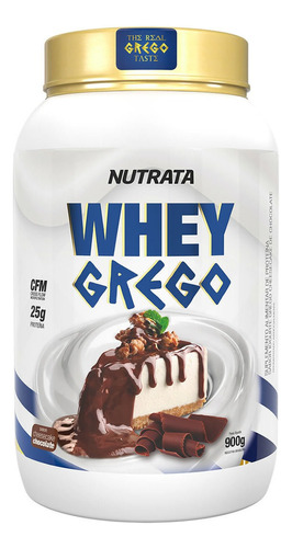 Suplemento em pó Nutrata  Grego Whey Grego whey proteins Whey Grego sabor  cheesecake de chocolate em pote de 900mL