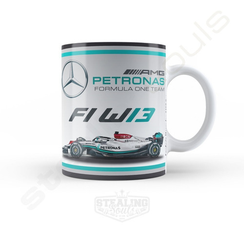 Imagen 1 de 3 de Taza - Mercedes Benz Petronas F1 Team | Hamilton / Russell