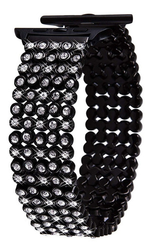 Imagen 2 de 3 de Malla Premium Con Strass Para Apple Watch 38/40/41 42/44/45