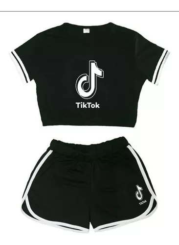 Cropped Infantil + Shorts Tik Tok Dia A Dia Modinha Juvenil