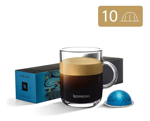 10 Cápsulas Nespresso Vertuo Gran Lungo Costa Rica