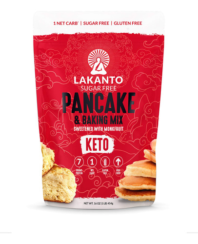 Lakanto  Mezcla Para Panqueques De Protenas Sin Gluten Y Baj