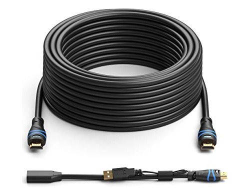 4k Cable Hdmi Amplificador 75 Pie Negro 30hz Clase Cl3