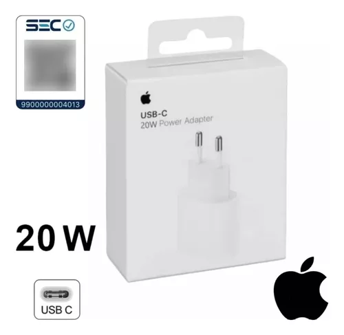 Cargador Apple 20 Watts USB “C” Carga Rápida Original