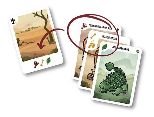 Imagen 3 de 5 de Extinción! Cartas Dinosaurios Juego De Mesa Top Toys