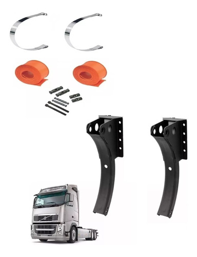 Kit Cinta Suporte Do Tanque Combustível Volvo Fh Nh Redondo