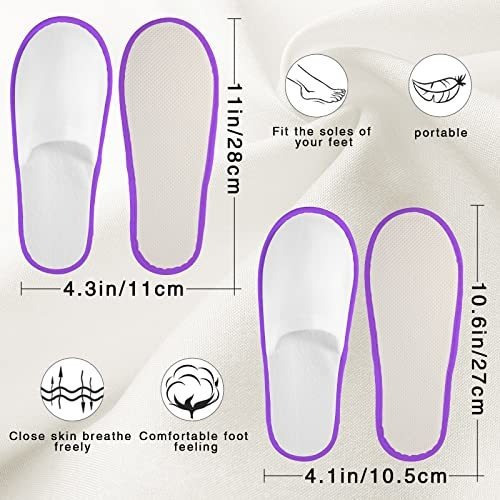 Geyoga 30 Pares De Pantuflas Desechables, Pantuflas Antidesl
