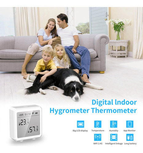 Sensor T&h Sensor De Temperatura Umidade Tuya Screen Remote