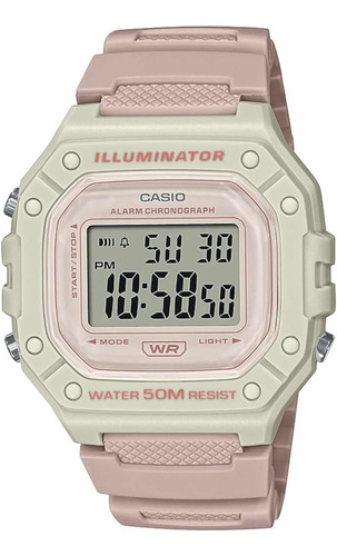 Casio Reloj Estilo Deportivo Digital Dama Mod W218hc-4a2v
