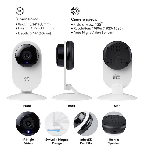 Cámara Inteligente Geeni Glimpse 1080p Wifi Hd - Cámara D...