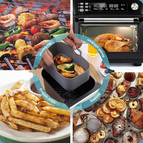 Forros Air Fryer Para Air Fryer Dual, Air Fryer, Negros