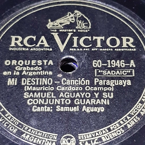 Pasta Samuel Aguayo Su Conj Guarani Rca Victor C317