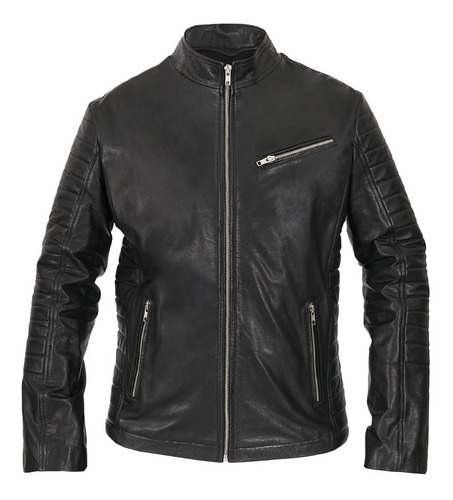 Campera Hombre Cuero Premium Abrigo Chaqueta Briganti Cierre