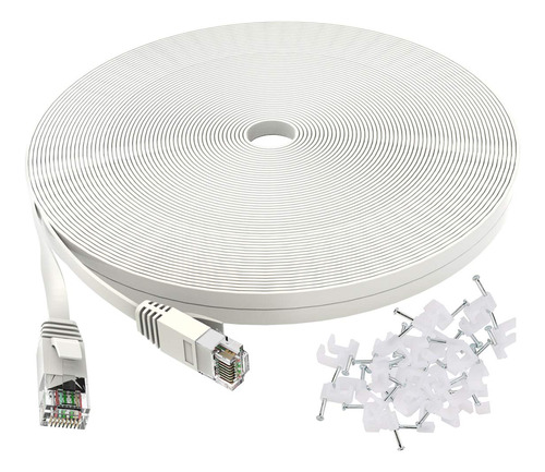 Cable Jadaol Ethernet Cat 6, 50 Pies/blanco